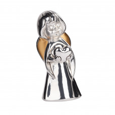 Скульптура Ангел с сердцем, золотистый с серебром