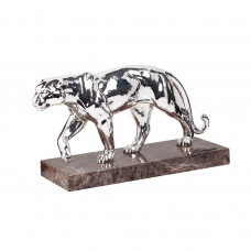 Скульптура Пантера, серебристый