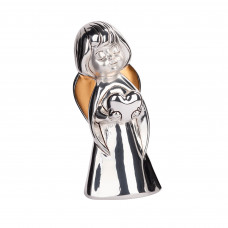 Скульптура Ангел с сердцем, золотистый с серебром