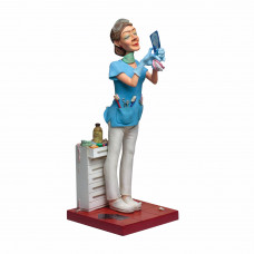 Скульптура Леди Дантист, белый с голубым