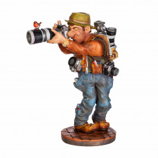 Скульптура Фотограф, красный с синим